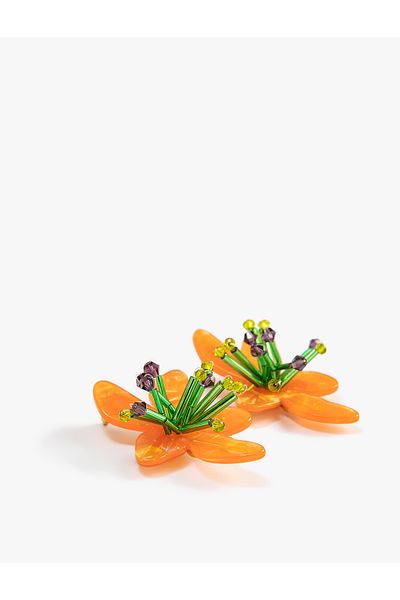 Koton Earring Flower Shaped Beaded