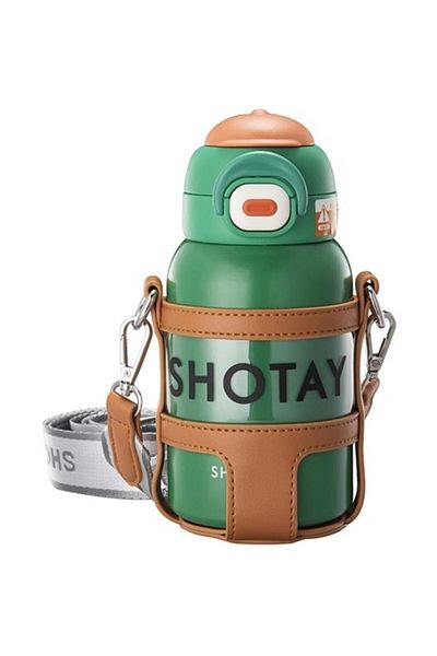 Shotay Turtle Kids Thermos Flask 520ml Green