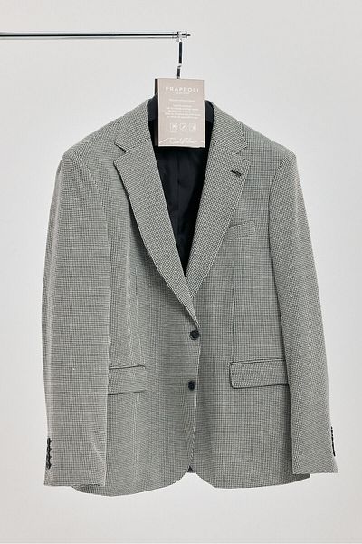 Frappoli Ανδρικό μπουφάν Ivano μαύρο Lycra Stretch Fabric Mono Collar Blazer (Plus Size - Oversize)