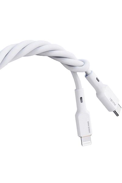 AUKEY Silicone USB-C To Lightning Cable 1m White