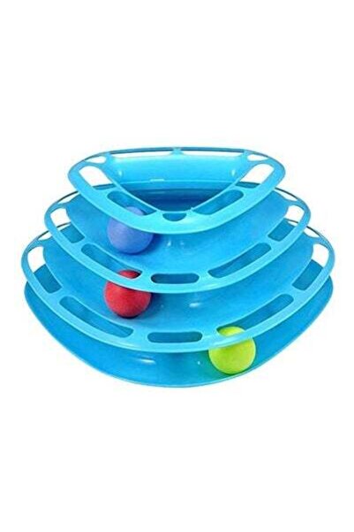 HALAMODO لعبة قرص برج بثلاثة رافعات باللون الأزرق