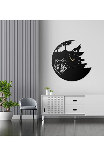 Mova Dizayn Gray Wolf Ulu Wolf Tree Nature Forest Designed Modern Decorative ...
