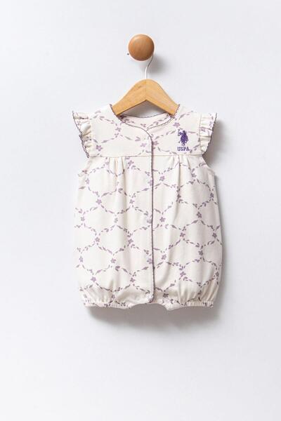 U.S. Polo Assn. 100% Cotton / 100% Cotton Baby Girl Jumpsuit