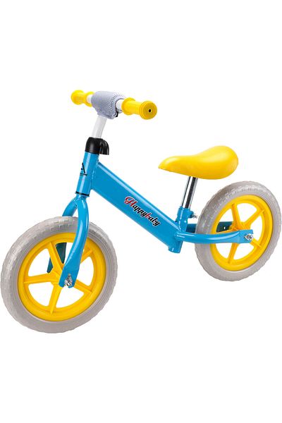 ACTION ONE Bicicleta fara pedale pentru copii Happy Baby, 12 inch, bleu/ galben