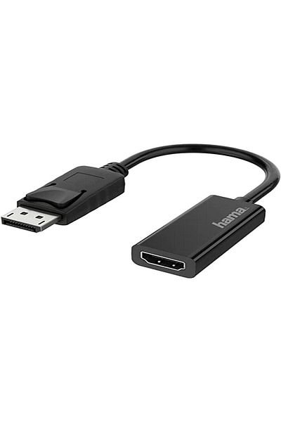 Hama محول فيديو فائق الدقة 4K من Hama 200335 مع قابس منفذ العرض ومقبس HDMI
