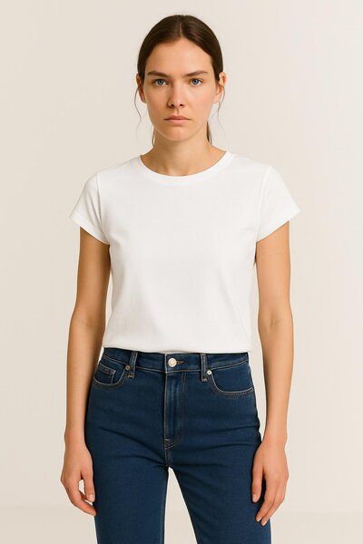 HAKKE Ribbed Bat Sleeve T-Shirt