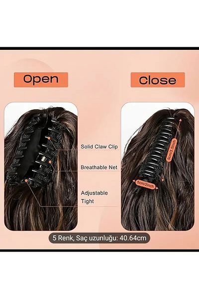 Handmade New Generation Hair Clip Practical Use Red Bushy Heat Resistant
