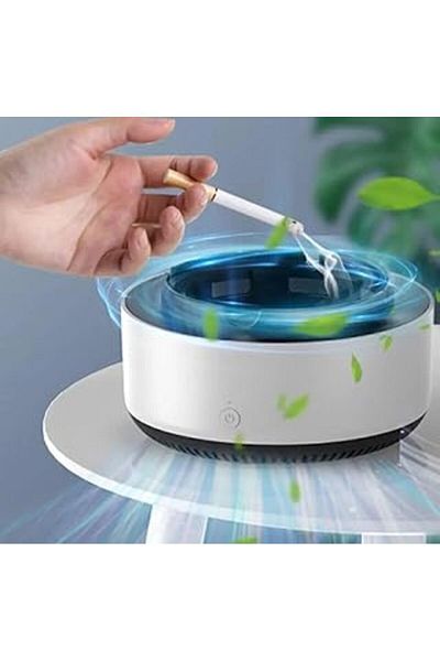 ZEFLAZER Lisinya - Intelligent Ashtray with Ashtray That Pulls Smoke and Captures Odor