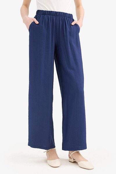 DeFacto Palazzo-Hose mit weitem Bein aus Crinkle-Stoff mit weitem Bein E7978ax25sm