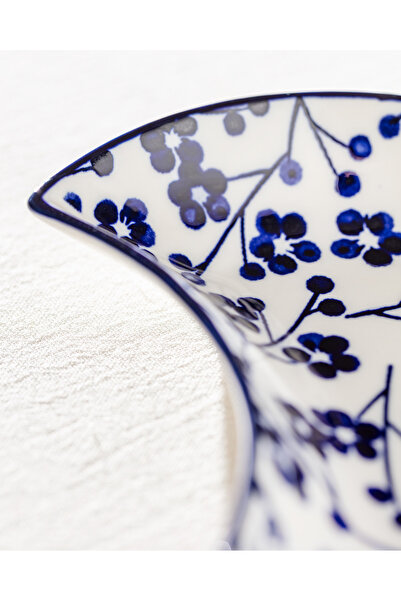 Madame Coco Rêve Bleu Ange New Bone China Servis Tabağı - 15 cm - Mavi/Beyaz