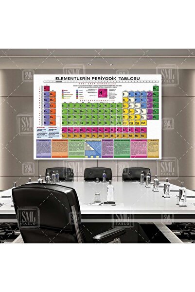 SML TABLO Periyodik Tablo Kimya Labaratuvar Okul Dershane Atom Elementler Küt...