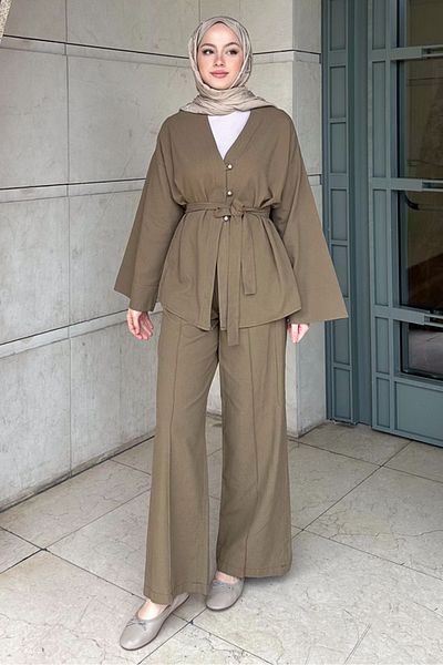 Ovn. Three Button Cotton Suit - Khaki