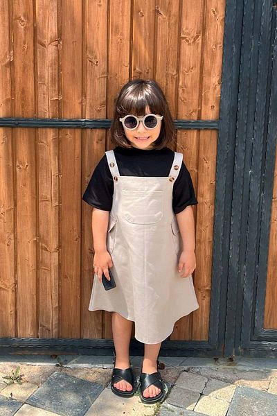 Ceylan Otantik Stone Duck Linen Children's Skirted Salopet