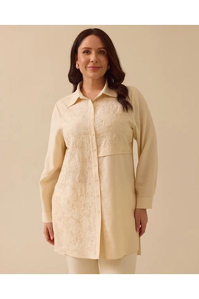 Gala-Xi Women's Plus Size Sequin Embroidery Detailed Tunic 10002511214010