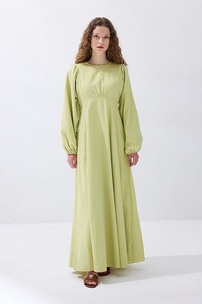 Hooopstore Φόρεμα με μπαλόνι μανίκι Apple Green Natural