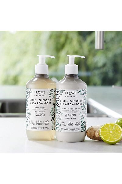 I Love Naturals Lime, Ginger & Cardamon Hand Wash, Vegan-Friendly - 500ml