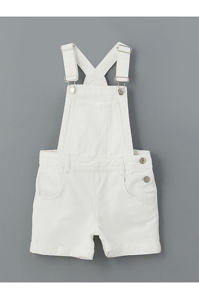 LC Waikiki LCW Kids Square Collar Girls' Jeans Salopet