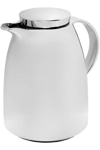 emsa Auberge Vacuum Flask 1.5L, Chrome, screw top, keeps drinks hot/cold, ideal for serving.