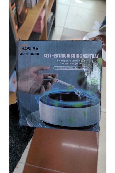 ZEFLAZER Lisinya - Intelligent Ashtray with Ashtray That Pulls Smoke and Captures Odor