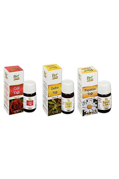 Bio Vitals 20 Ml Aromatic Chamomile-Rose-Defne 3 Pieces Massage and Care Oil Set