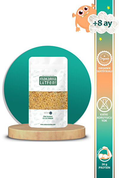 Makarna Lütfen Organik Sarı Mercimek ( 7 Ay-250 Gram)