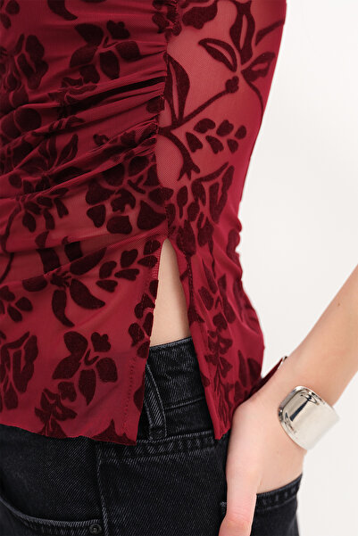 Addax Strapless Patterned Bustier B17240