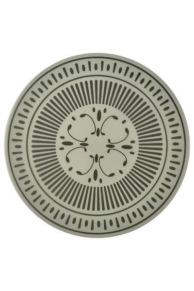 IKEA Place mat, grey-green/patterned plastic, 37 cm