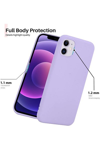 Generic Silicone Case Cover Compatible with iPhone 12 Pro Max , Ultra Slim Fit with Full Body Protection