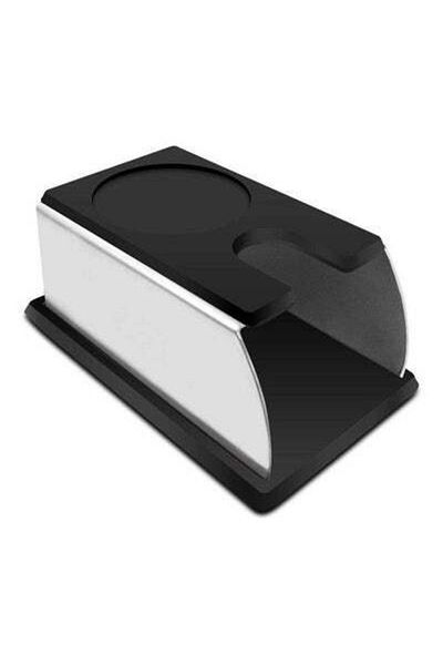 HALAMODO Stainless Steel Silicone Coffee Powder Holder Tamper Stand Barista Tool Tamping Holder Rack Shelf Co
