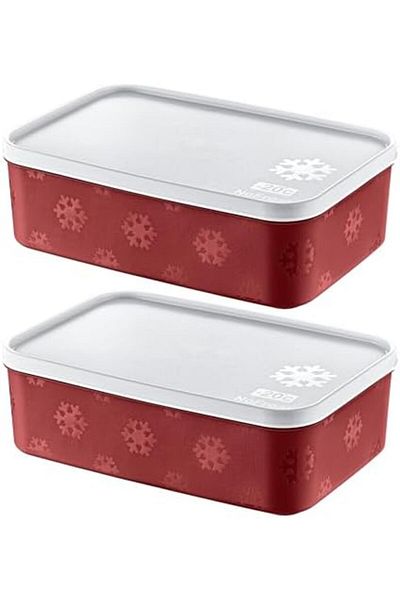 LUXE Set of 2 No Frost Storage Container Carmen 1600 ml Lxshp 1055529