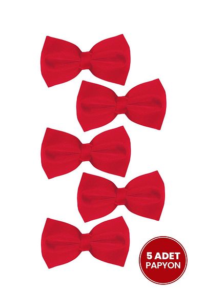 Tudors Pack of 5 Red Men's Bow Ties