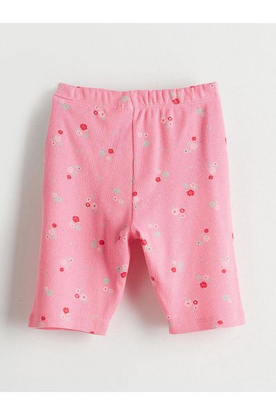LC Waikiki Jambiere scurte pentru fetiță cu talie elastică florală (S5)