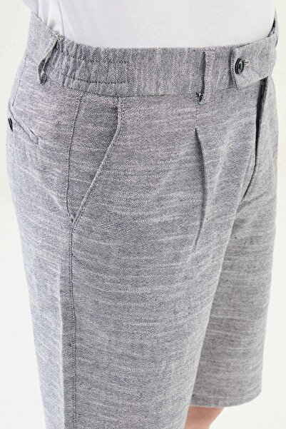 Mcr Смугасті шорти Slim Fit з плісировкою, 100% льон, чоловічі, сині - 18112.25Y