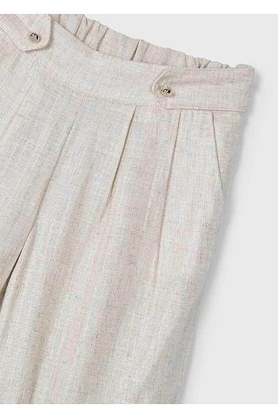 MAYORAL 3551 Girl's Cream Linen Trousers