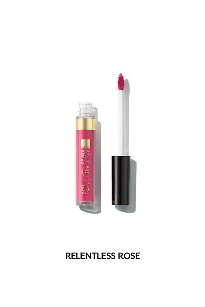 AVON Power Stay Matte Liquid Lip Colour Relentless Rose