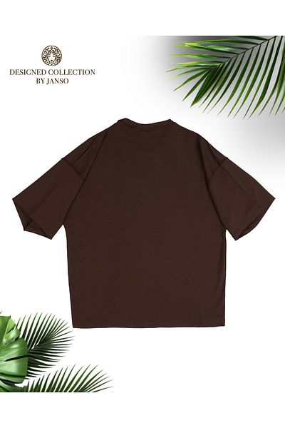 ACTIVE MODA Men's Short Sleeve Black Printed Tshirt Large Size Oversize Cotton Fabric