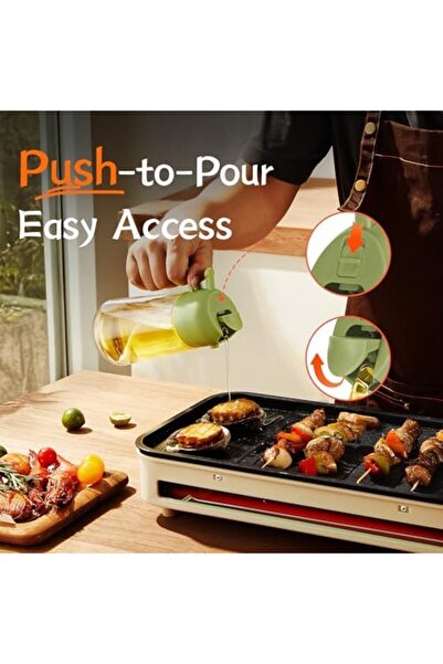 Generic 16oz Olive Oil Dispenser Bottle 2-in-1 Oil Sprayer & Pourer For Cooking, Air Fryer, Salad Pack Of 2