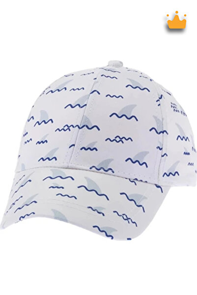 Kitti 4-8 років 52 см Літня капелюх з регульованим розміром для хлопчиків з малюнком, біла Y2321004