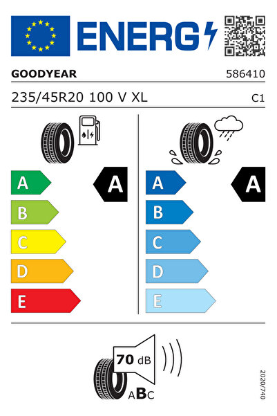 Goodyear 235/45 R20 100V XL FP Eagle F1 Asymmetric 3 Suv Oto Yaz Lastiği (2025 Üretim)
