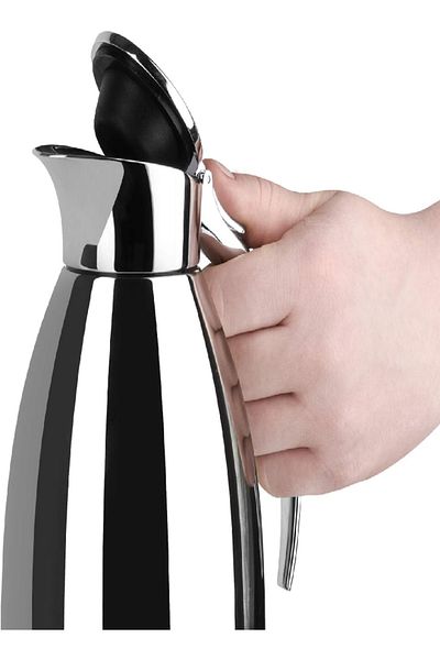 emsa 502663 Eleganza Vacuum Flask 0.3L, stainless steel, dishwasher proof, compact and durable