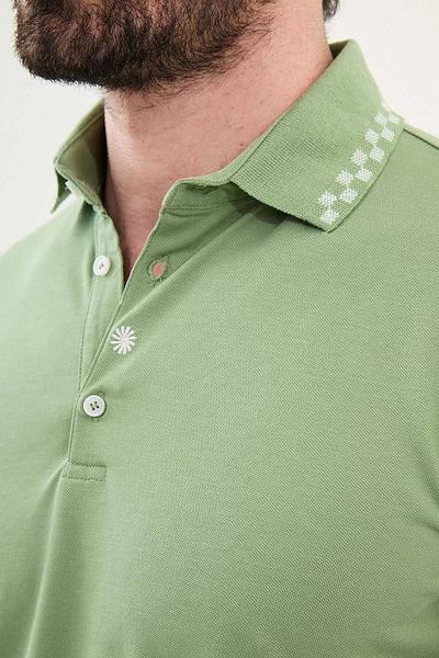 Mcr Ανδρικό μπλουζάκι από βαμβακερό γιακά Polo Straight Slim Fit Çağla - 36853.25y
