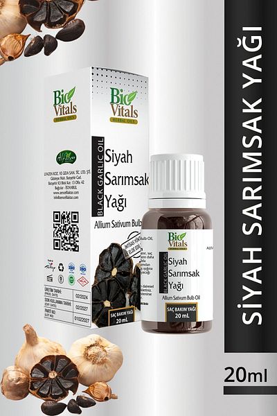 Bio Vitals 20ml Garlic Oil - Black