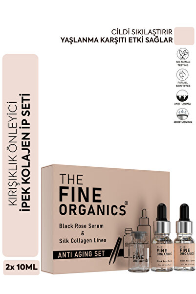 THE FINE ORGANICS Kırışıklık Önleyici Ipek Kolajen Ip Seti