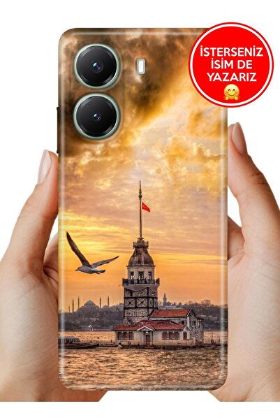 POCO X7 Pro Kılıf Kamera Korumalı Full Desen Arka Silikon Kız Kulesinde