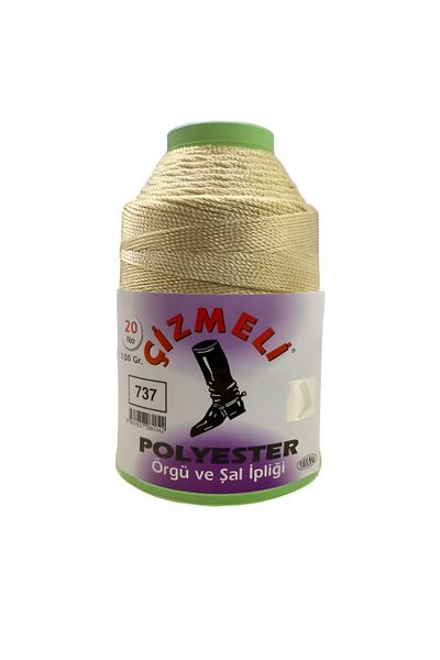 çizmeli Çizmeli Polyester Örgü ve Şal İpliği No:20 100 gr