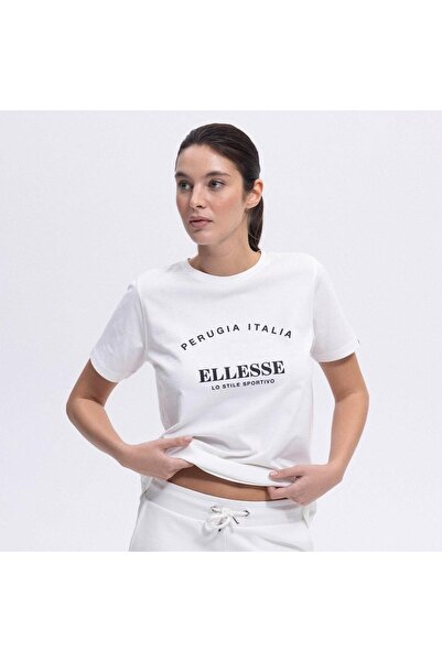 Ellesse EF446-OF Γυναικείο T-Shirt Crew Neck - Off White