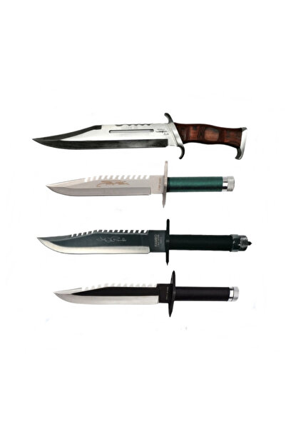 Depox Sada čtyř loveckých nožů FirtBlood, včetně pouzdra
