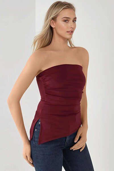 Hiccup Slim Fit Strapless Knitted Top