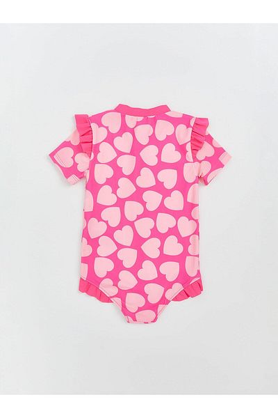 LC Waikiki Heart Printed Girl's Swimsuit