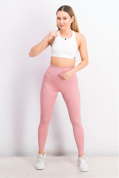 adidas حمالة صدر رياضية مبطنة عالية الدعم للنساء، لون أبيض